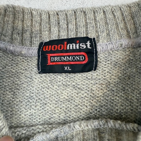 Woolmist Drummond Mens XL Light Gray Crew Neck Pullover Sweater - Picture 3 of 5